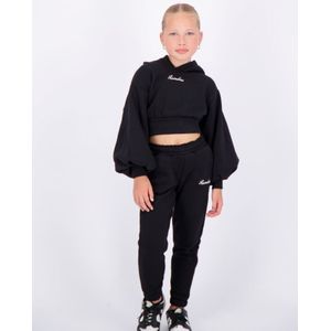 Reinders Kids Hoodie Crop Peplum Sleeves - True Black 4