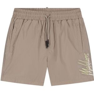 Malelions Split Swim Shorts - Taupe S