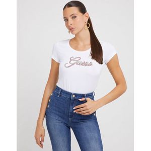 Guess Script Tee - Pure White S