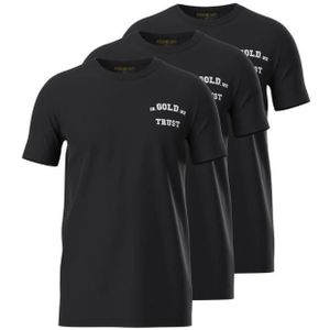 In Gold We Trust Basic T-Shirt 3-Pack - Zwart