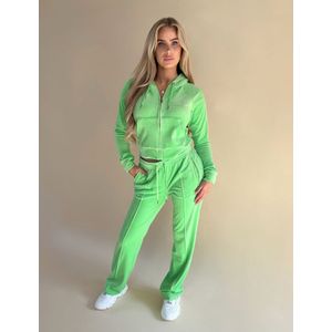 Tina Velour Track Pant - Summer Green XS