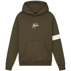Malelions Kids Captain Hoodie - Moss Green/Beige 2-92