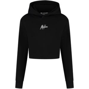 Malelions Women Avenue Crop Hoodie - Black L