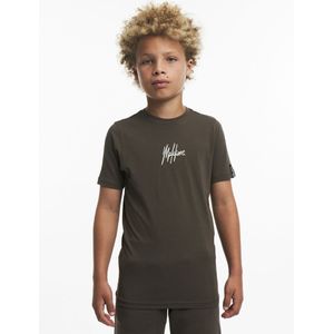 Malelions Kids Split Essentials T-Shirt - Brown/Beige 140