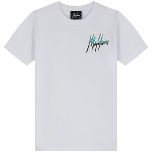 Malelions Kids Split T-Shirt 2.0 - White/Turquoise 8