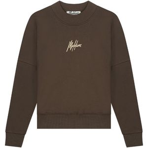 Malelions Women Brand Sweater - Brown/Taupe