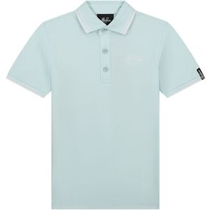 Malelions Kids Signature Polo - Light Blue/White