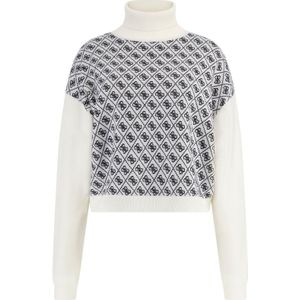 Guess LS MN Aubrey 4G Sweater - 4G Cream and Blue XS