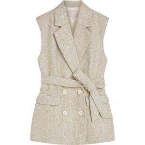Yara Gilet - Light Brown Melange XXS