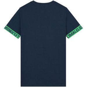 Malelions Venetian T-Shirt - Navy/Green XL