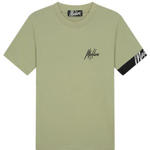 Malelions Captain T-Shirt 2.0 - Light Sage/Black 6XL