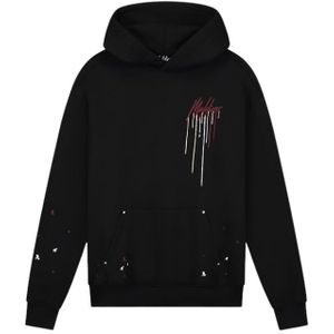 Malelions Oversized Painter Hoodie - Black/Burgundy S