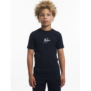 Malelions Kids Split Essentials T-Shirt - Navy/Light Blue