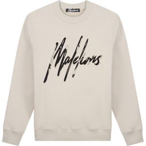 Malelions Destroyed Signature Sweater - Cement/Black M