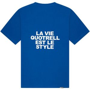 Quotrell La Vie T-Shirt - Cobalt/White XL