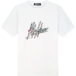 Malelions Splash Signature T-Shirt - White XL