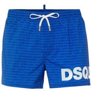 Dsquared2 - Logo Print Swimshort - Blauw - Zwembroek