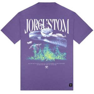 JorCustom Snake Loose Fit T-Shirt - Purple XXL
