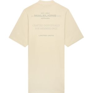 Malelions Women Members T-Shirt Dress - Beige L