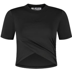 Malelions Women Drape Top - Black XXS