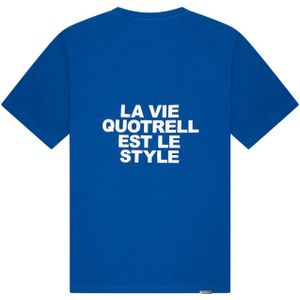 Quotrell La Vie T-Shirt - Cobalt/White XXL