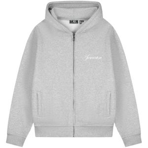 JorCustom Custom Un Fleece Zipped Hoodie - Grey Melange XS
