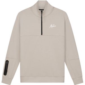 Malelions Sport Counter Half Zip - Taupe