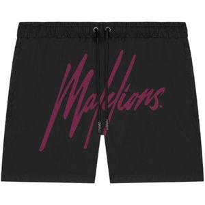 Malelions Essentials Swimshort - Black/Cherry S