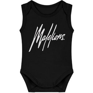 Malelions Baby Signature Romper - Black 9-12M