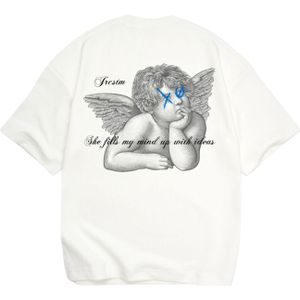 JorCustom Angel Oversized T-Shirt - White M