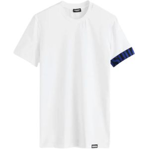 Dsquared2 Logo Branding T-Shirt - White/Black/Blue XS