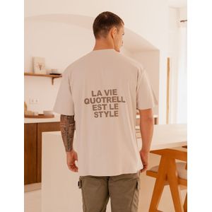 Quotrell La Vie T-Shirt - Off White/Oat S