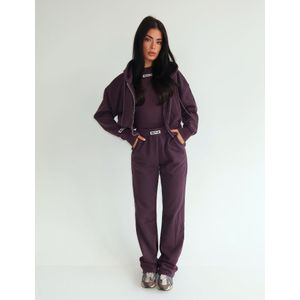 Unique The Label - Molly Pants - Flared Broeken - Deep Berry