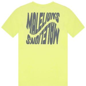 Malelions Kids Wave Graphic T-Shirt - Lime/Dark Slate 92