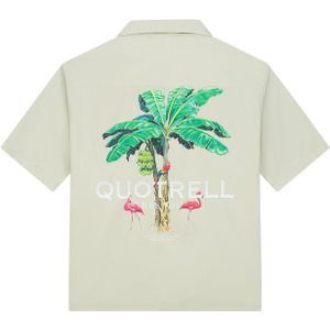 Quotrell Resort Shirt - Dark Beige/White XXL