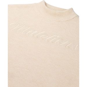 Malelions - Women Embroidered Knit Sweater - Beige - Sweater