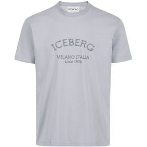 Iceberg - T-Shirt - Grigio Chiaro - Heren - Regular Fit