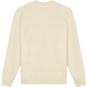 Malelions Women Oversized Knit Sweater - Beige XS