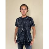 Carlo Colucci - C3486 - T-shirt - Zwart Multicolor - 3D Knit-Print