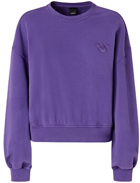 Pinko - Geborduurde Crewneck Sweatshirt - Paars - Katoen