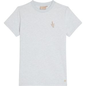 Josh V Zoe Embroidery T-Shirt - Powder Blue Melange