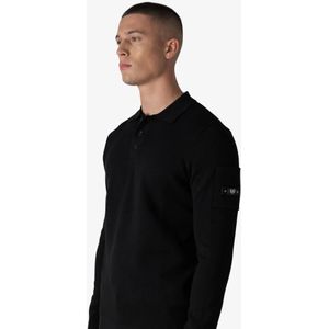 Quotrell Couteux Knitted Button Up - Black XXL