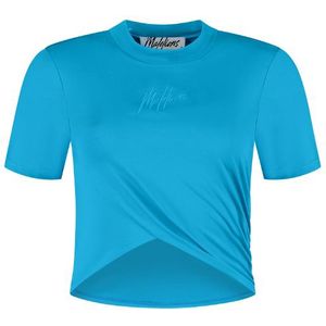Malelions Women Drape Top - Azzurro XXS