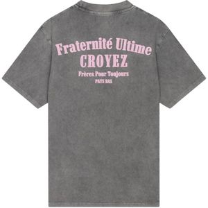 Croyez Fraternité T-Shirt - Acid Wash/Pink XL