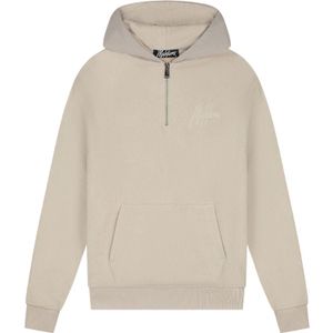 Malelions Fleece Nylon Half Zip - Sand XS