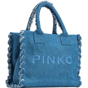 Pinko Beach Shopper Denim - Blue Denim/Antique Gold