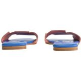 Nikkie Leather Logo Slides - Sugar Coral 41