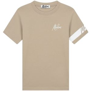 Malelions Women Captain T-Shirt - Taupe/White XXS