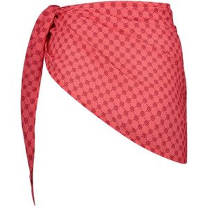 Malelions Women Monogram Sarong - Coral/Pink ONE