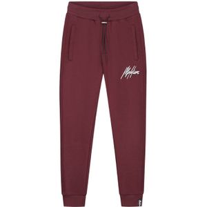 Malelions Duo Essentials Trackpants - Burgundy/White S